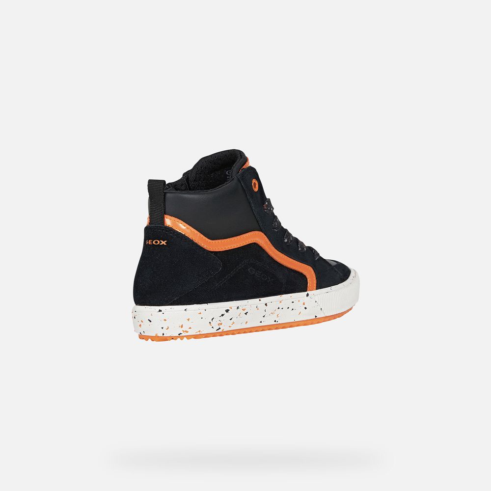 Basket Geox Alonisso - Noir/Orange - Garcon 972143-OFR